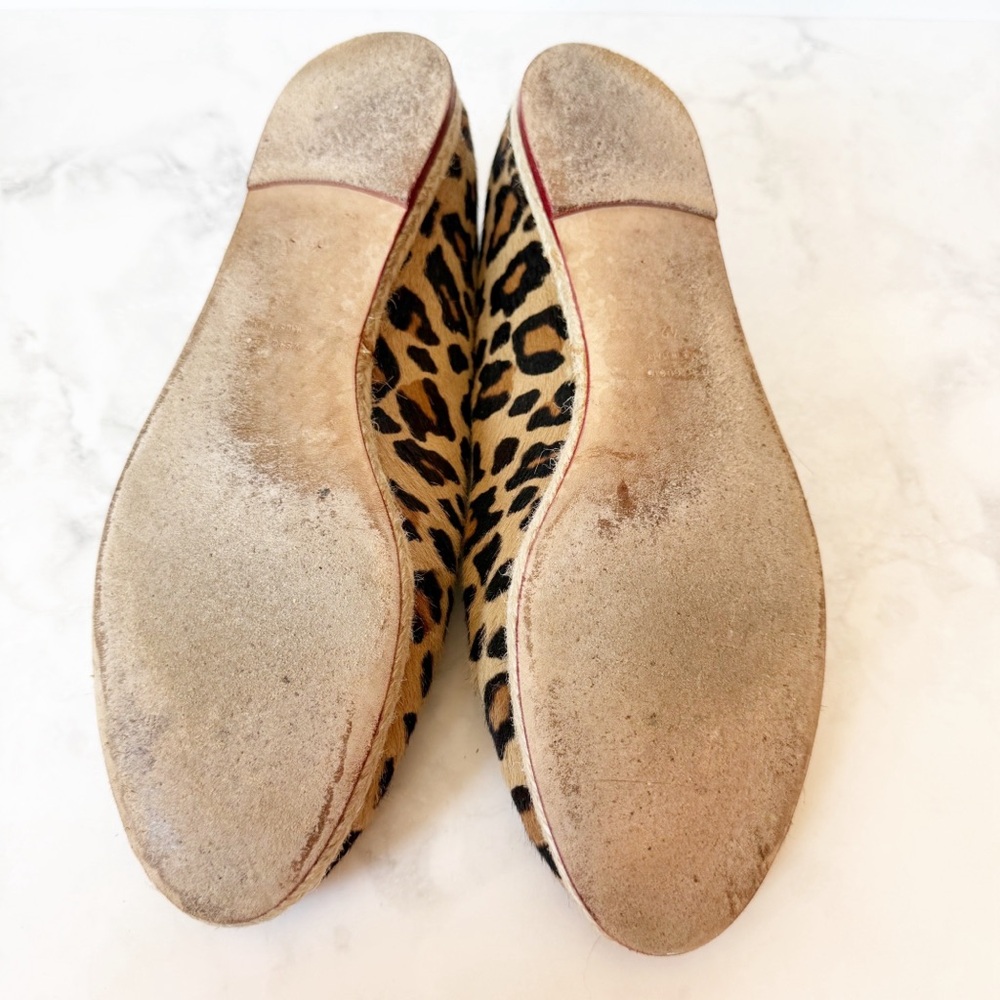 Charlotte Olympia Leopard-Print Calf Hair Kitty Flats 42/11 - Picture 5 of 9